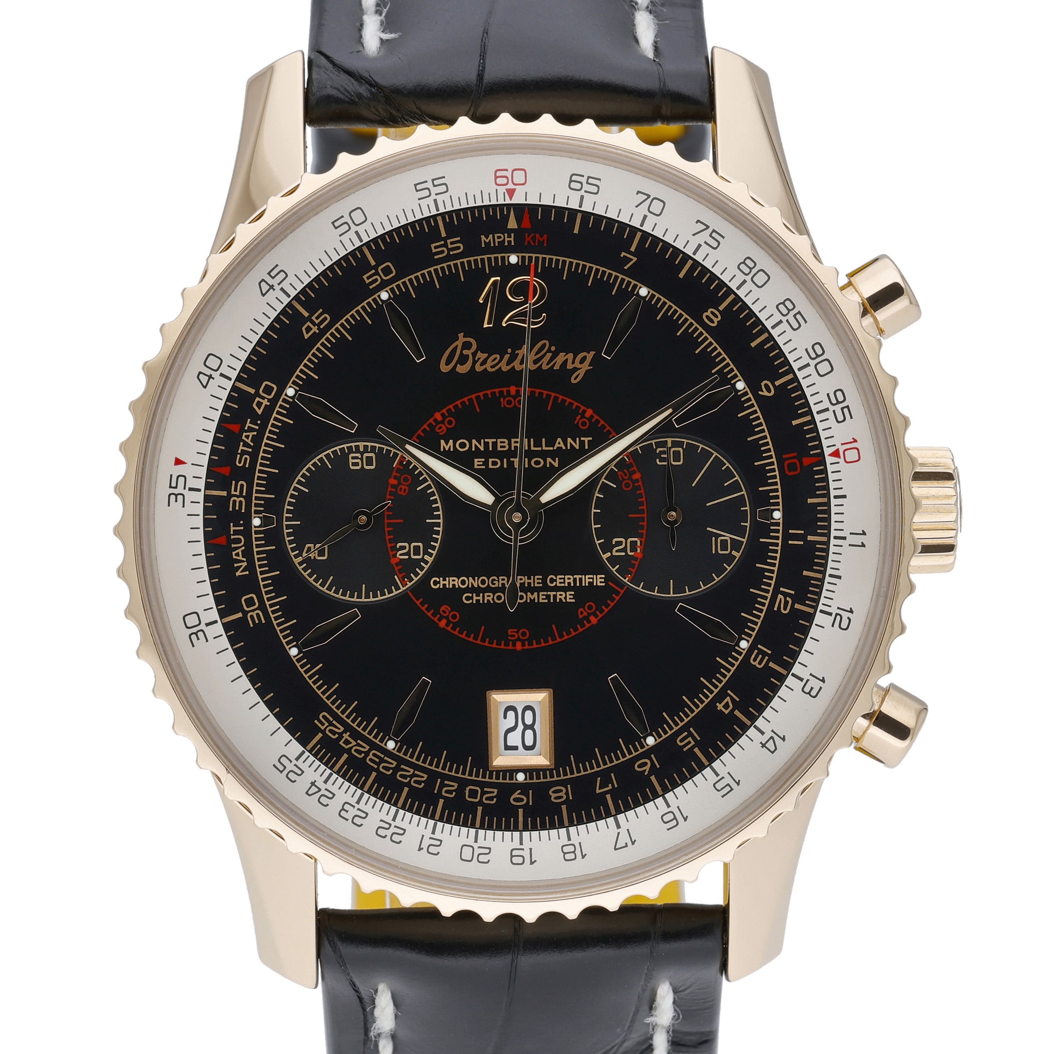 Breitling Montbrillant H48330 Black Dial at Sonning Vintage Watches