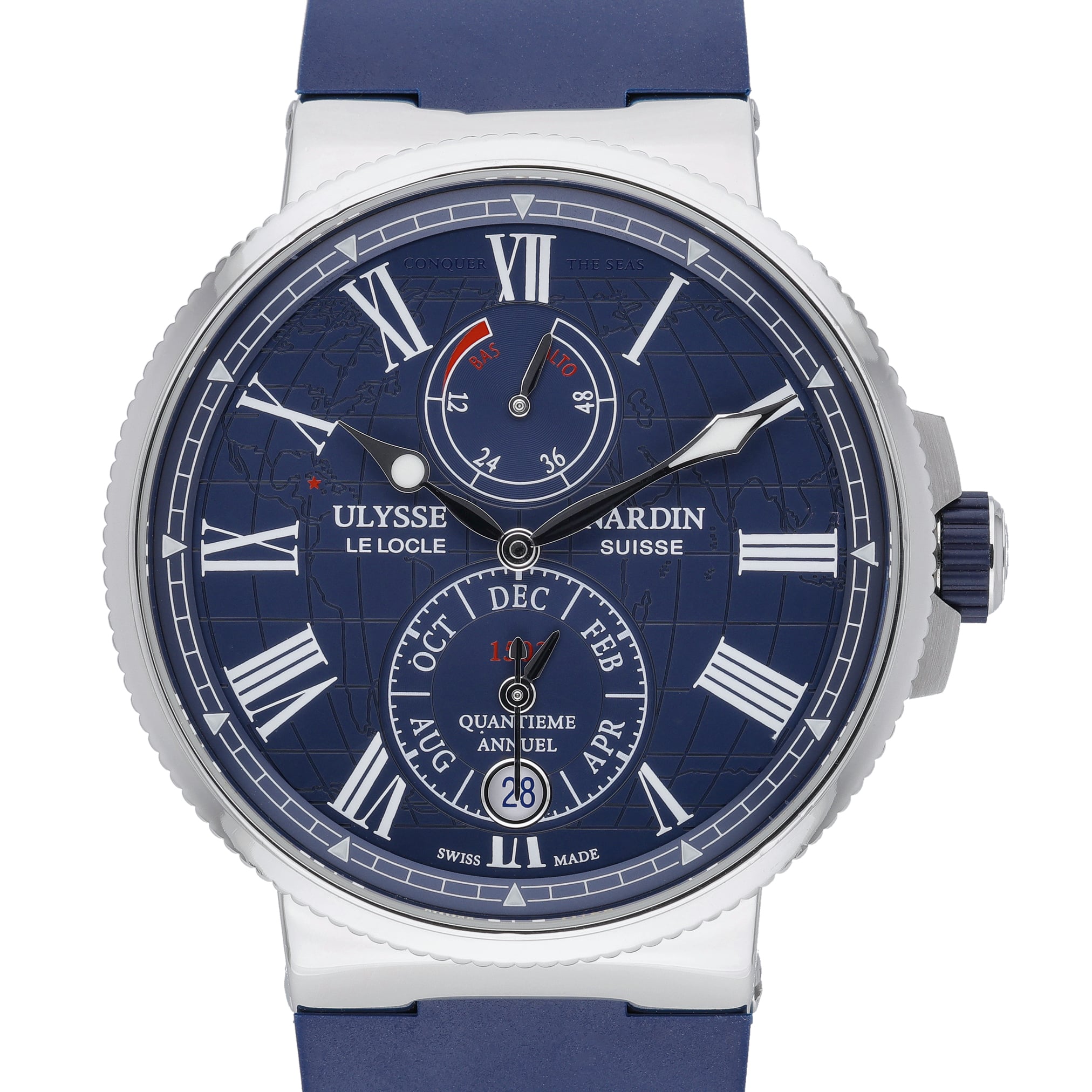 Ulysse Nardin Marine Chronometer 1133-210/43-CAY Blue Dial at Sonning Vintage Watches