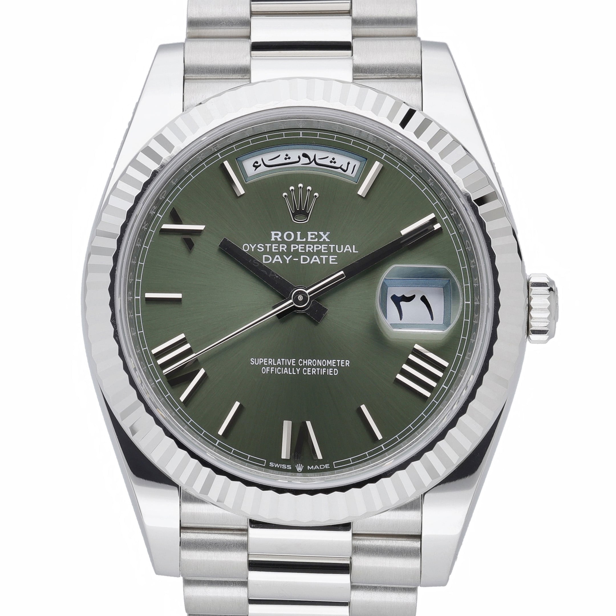Rolex Day-Date 40 228236 Olive Dial at Sonning Vintage Watches