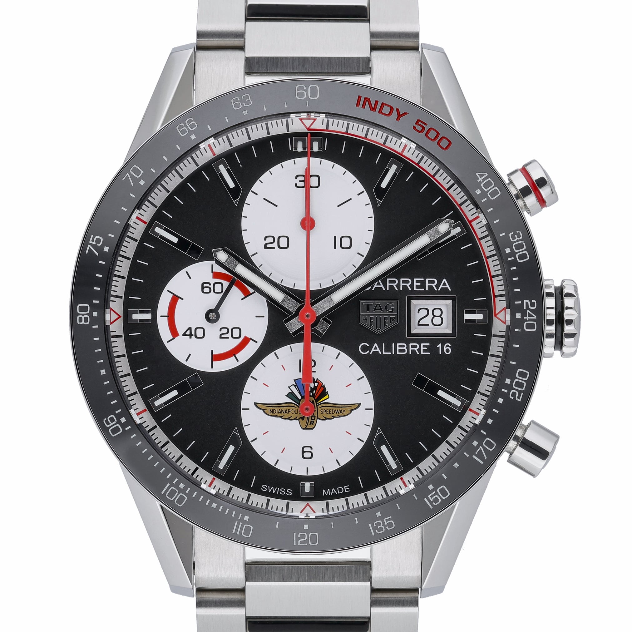 Tag Heuer Carrera Indy 500 Calibre 16 CV201AS Black Dial at Sonning Vintage Watches