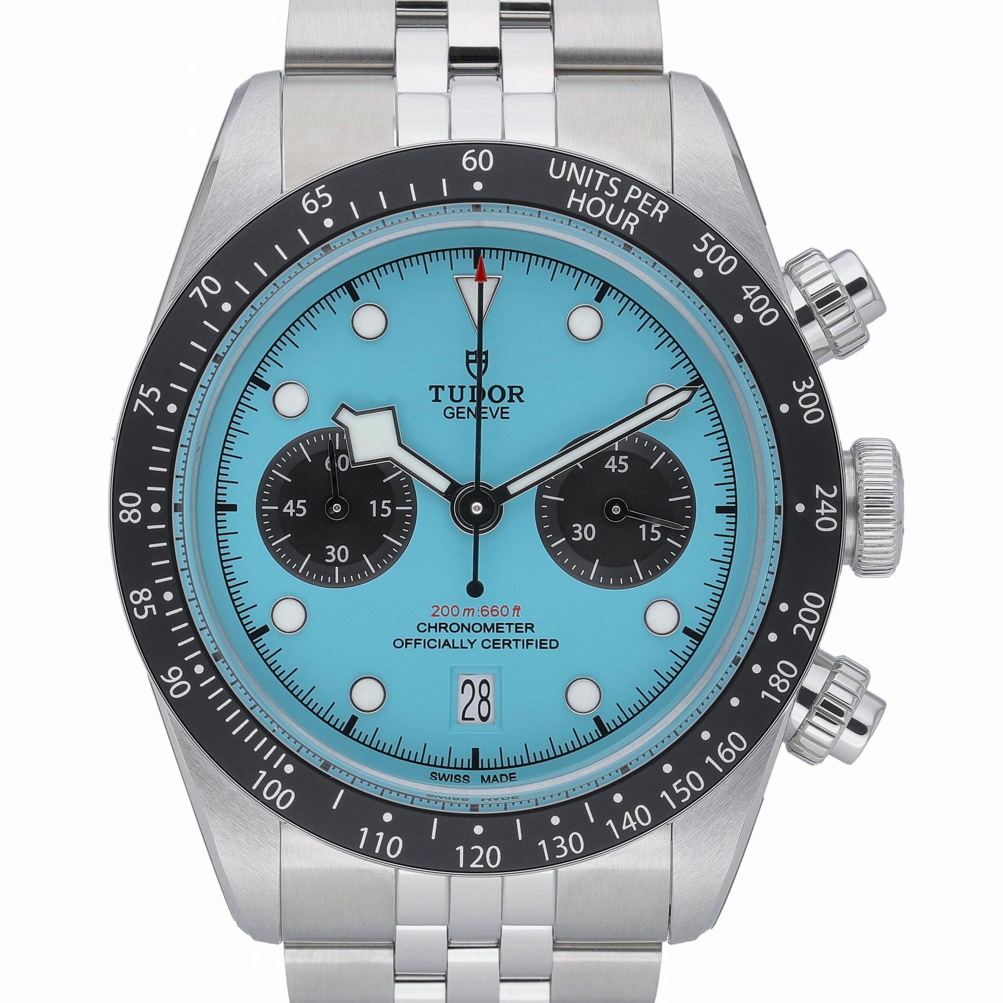 Tudor Black Bay Chrono 79360N Turquoise Dial at Sonning Vintage Watches