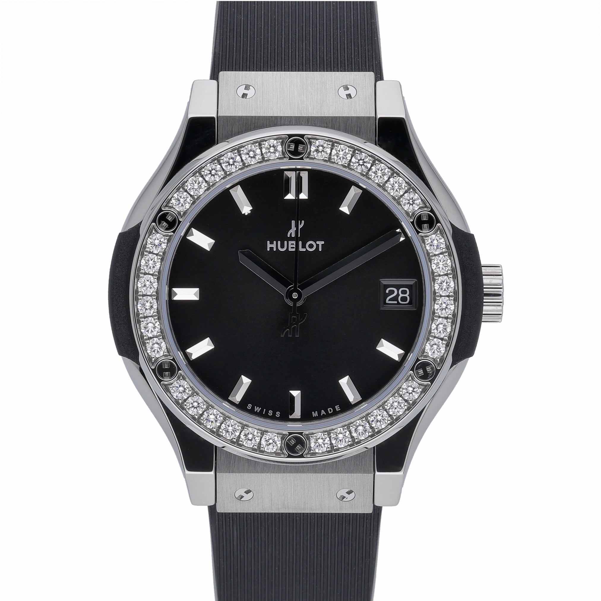 Hublot Classic Fusion Quartz 581.NX.1470.RX.1104 Black Dial at Sonning Vintage Watches