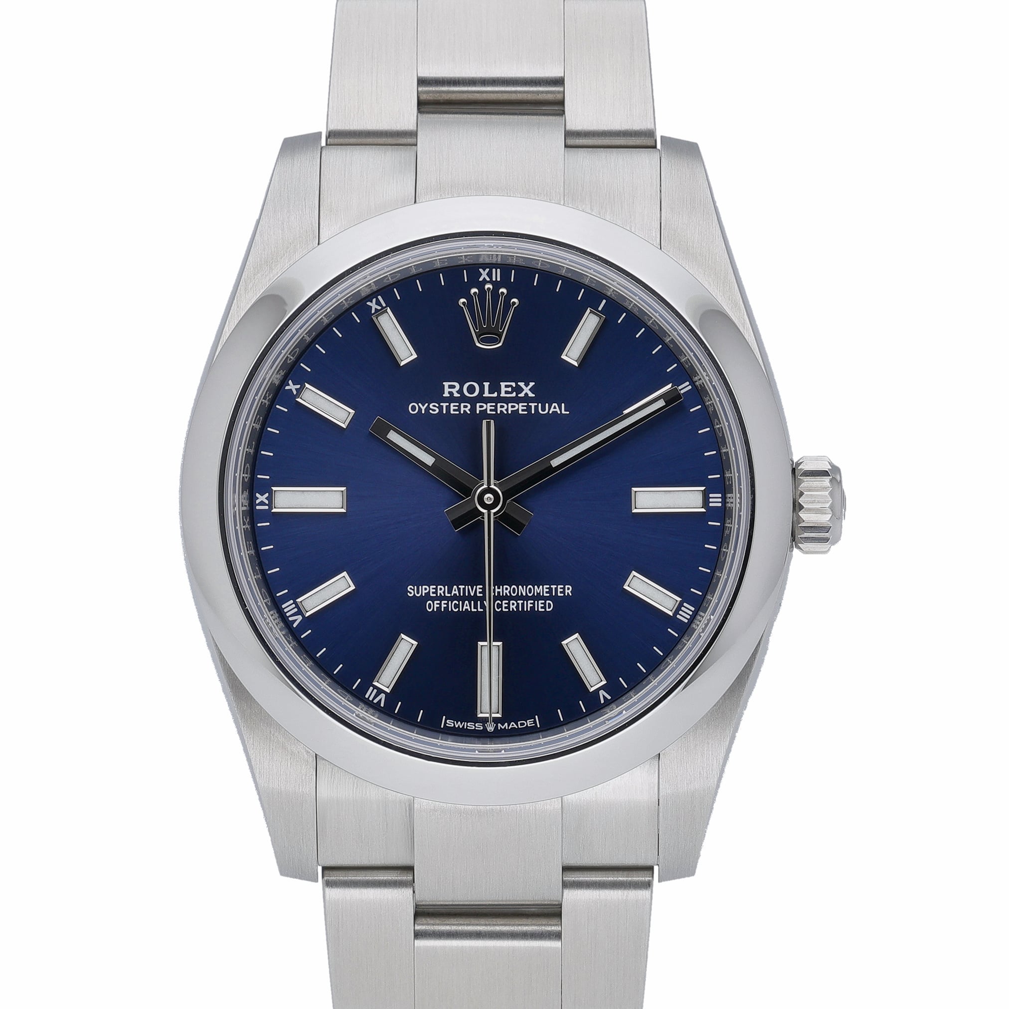 Rolex Oyster Perpetual 34 124200 Blue Dial at Sonning Vintage Watches