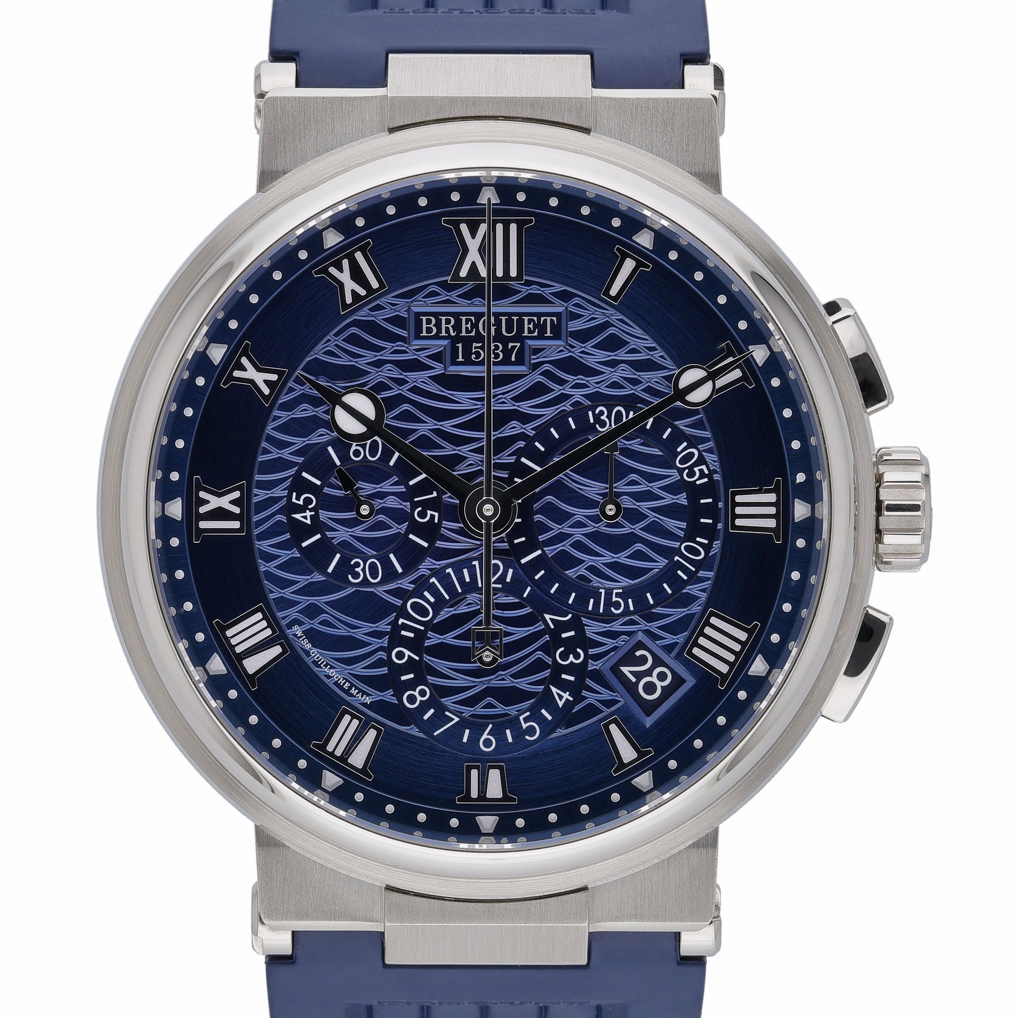 Breguet Marine Chronographe 5527 5527BB/Y2/5WV Blue Dial at Sonning Vintage Watches