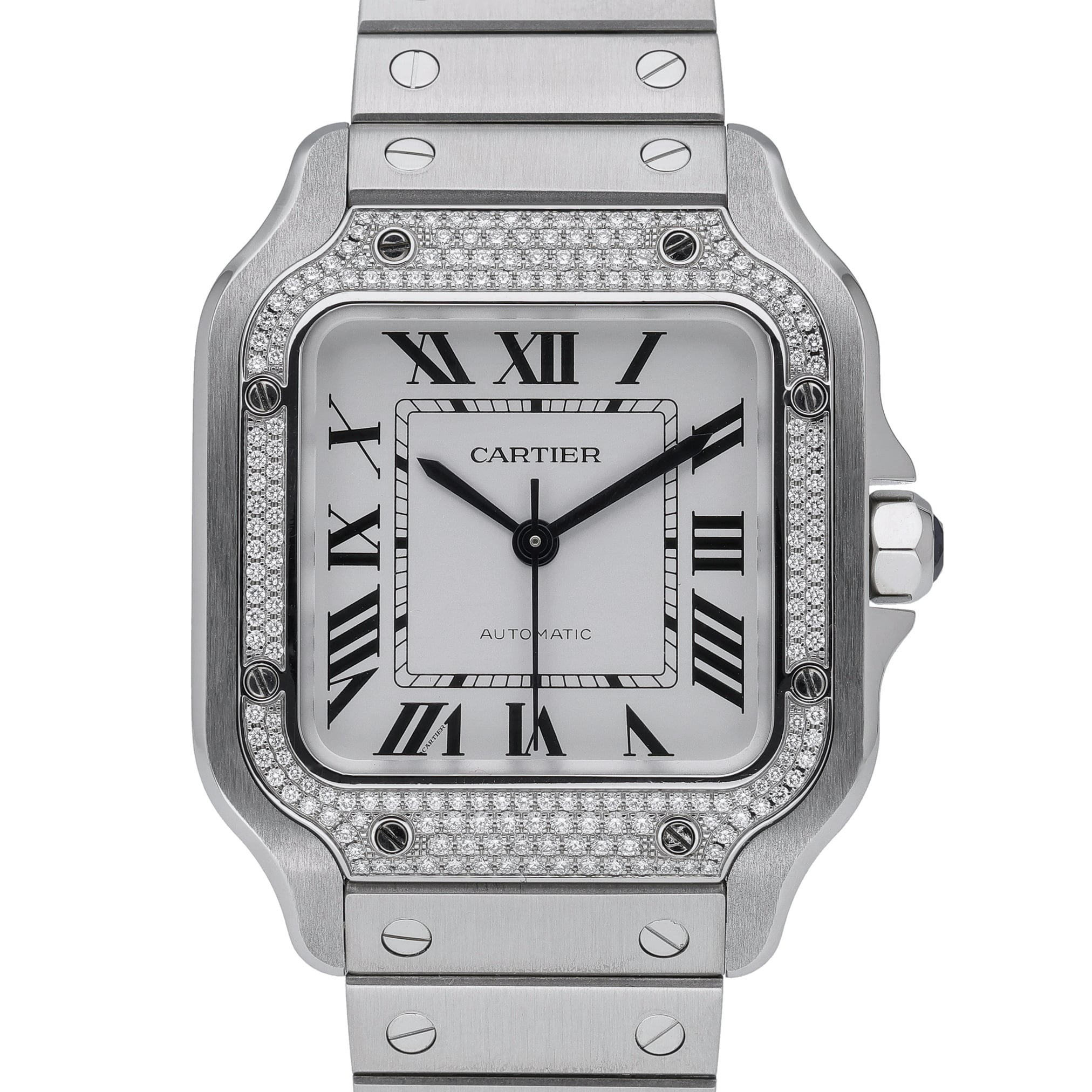 Cartier Santos W4SA0005 Silver Dial at Sonning Vintage Watches