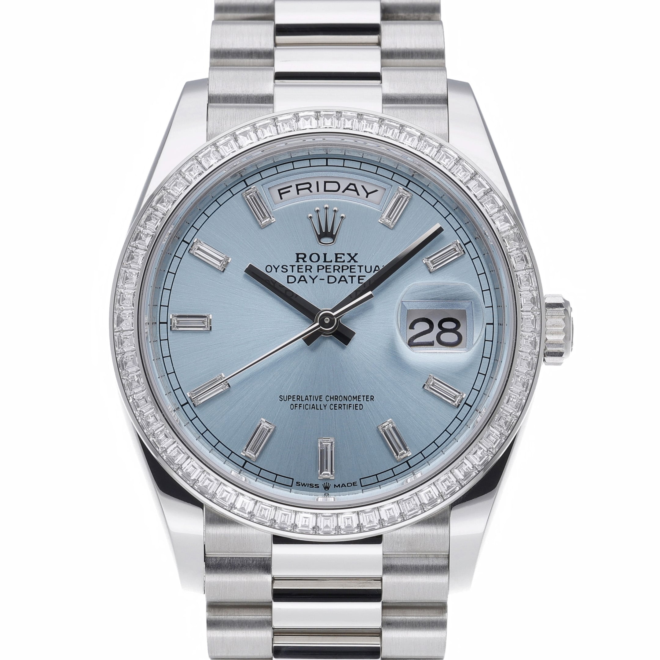 Rolex Day-Date 36 128396TBR Ice Blue Dial at Sonning Vintage Watches