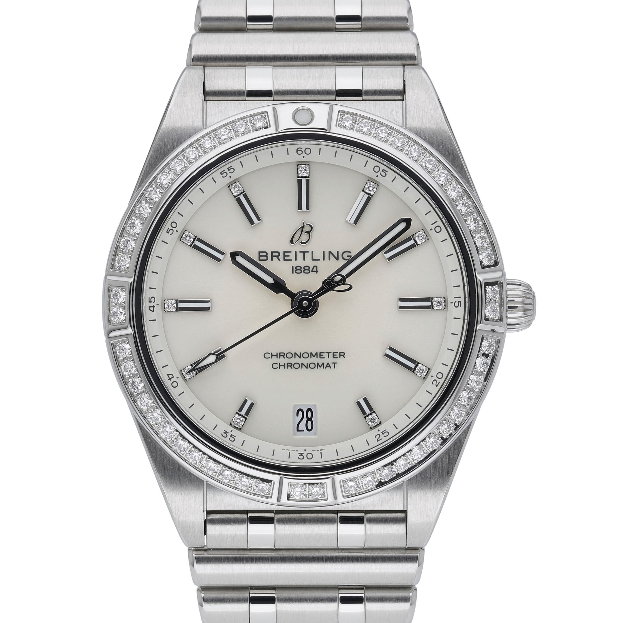Breitling Chronomat 36 A10380 White Dial at Sonning Vintage Watches
