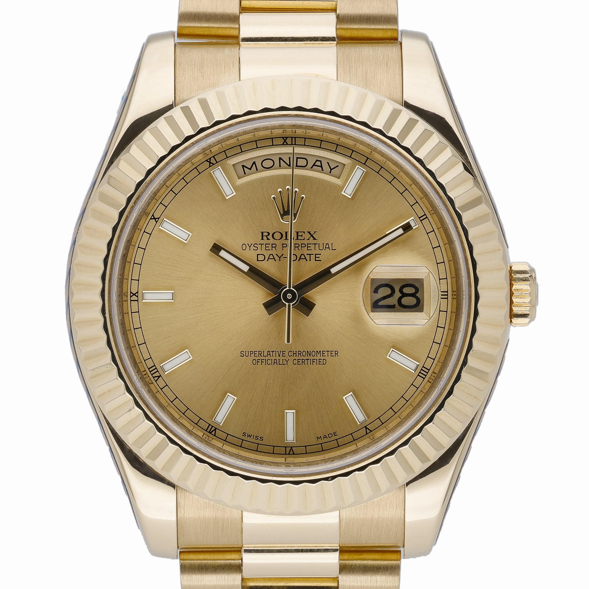 Rolex Day-Date II 218238 Champagne Dial at Sonning Vintage Watches