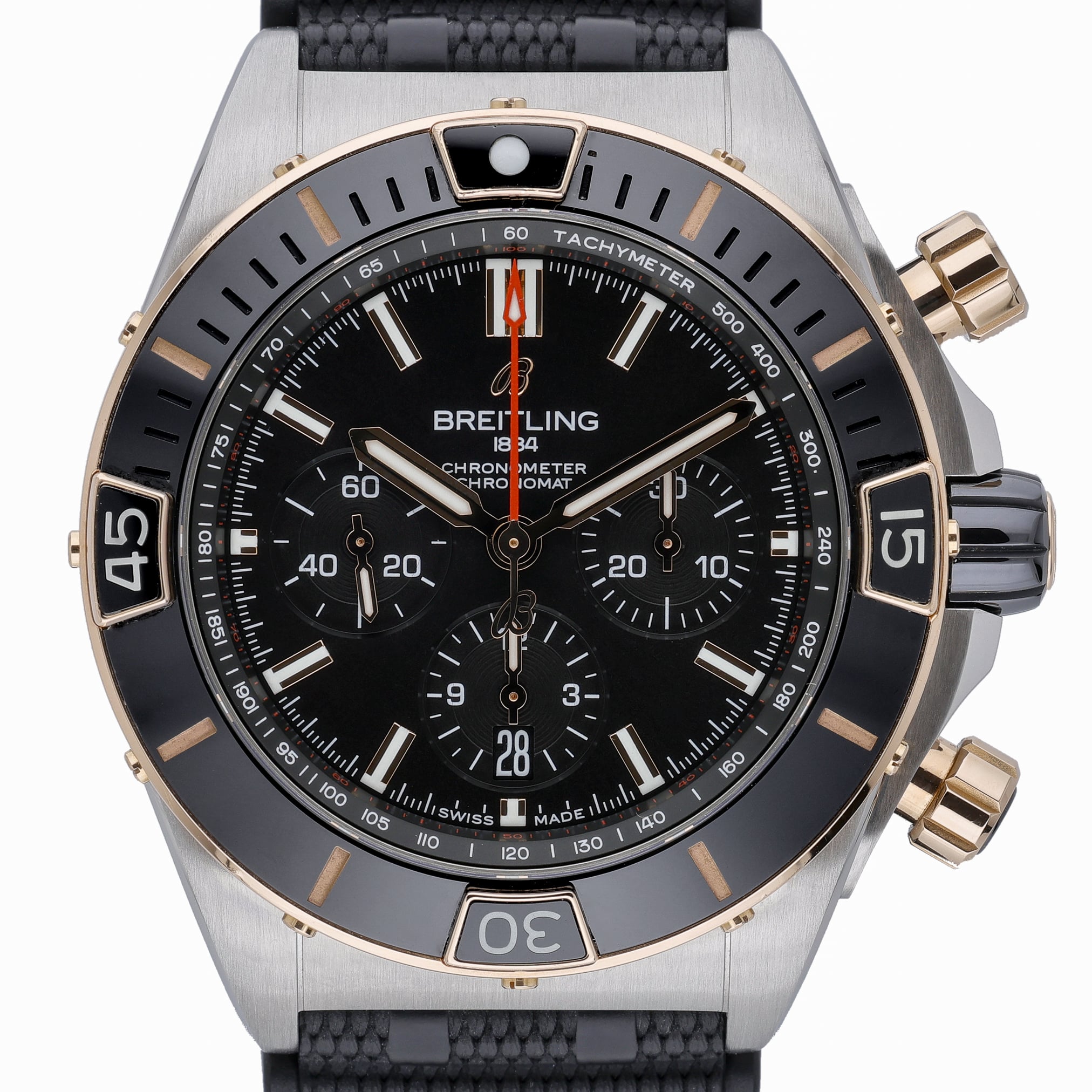 Breitling Super Chronomat B01 44 UB0136 Black Dial at Sonning Vintage Watches
