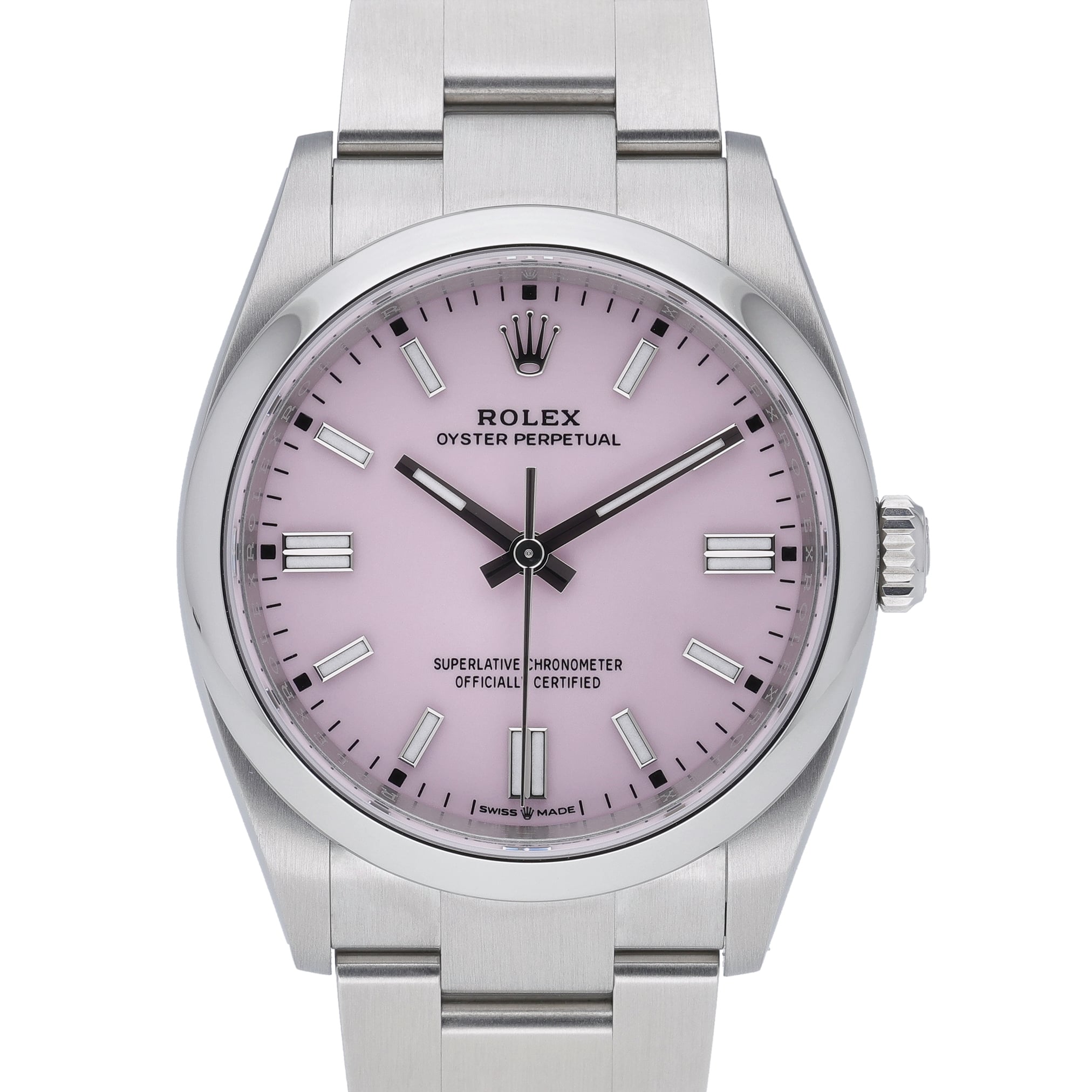 Rolex Oyster Perpetual 126000 Pink Dial at Sonning Vintage Watches