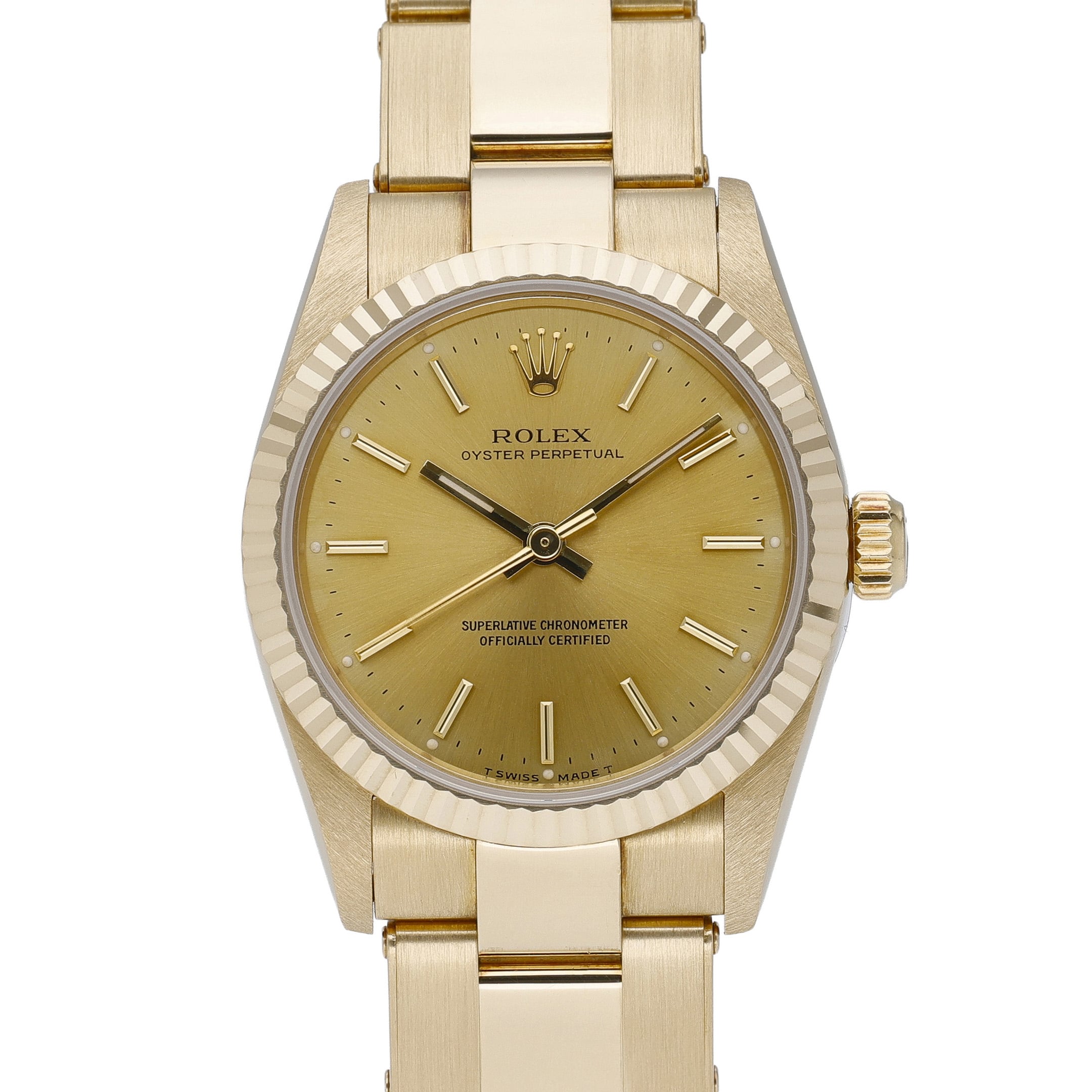 Rolex Oyster Perpetual 67518 Champagne Dial at Sonning Vintage Watches