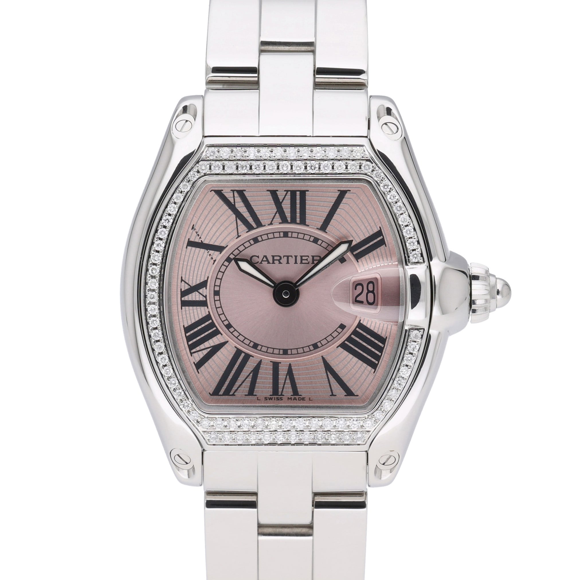 Cartier Roadster 2675 Pink Dial at Sonning Vintage Watches