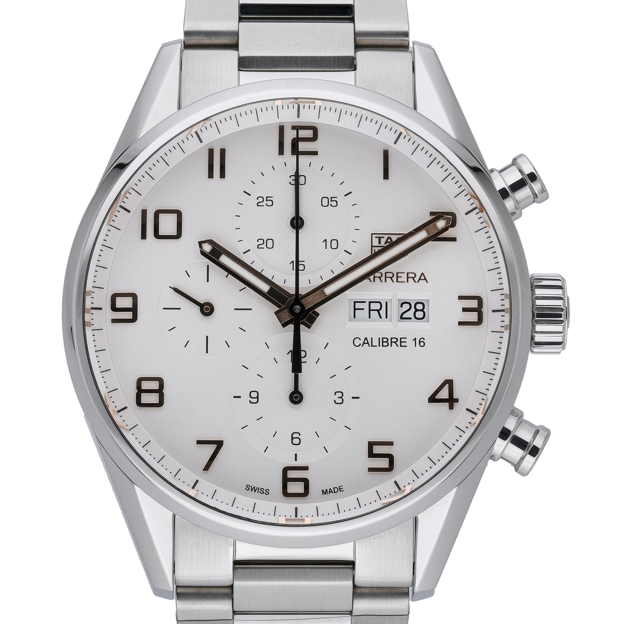 Tag Heuer Carrera Calibre 16 CV2A1AC White Dial at Sonning Vintage Watches