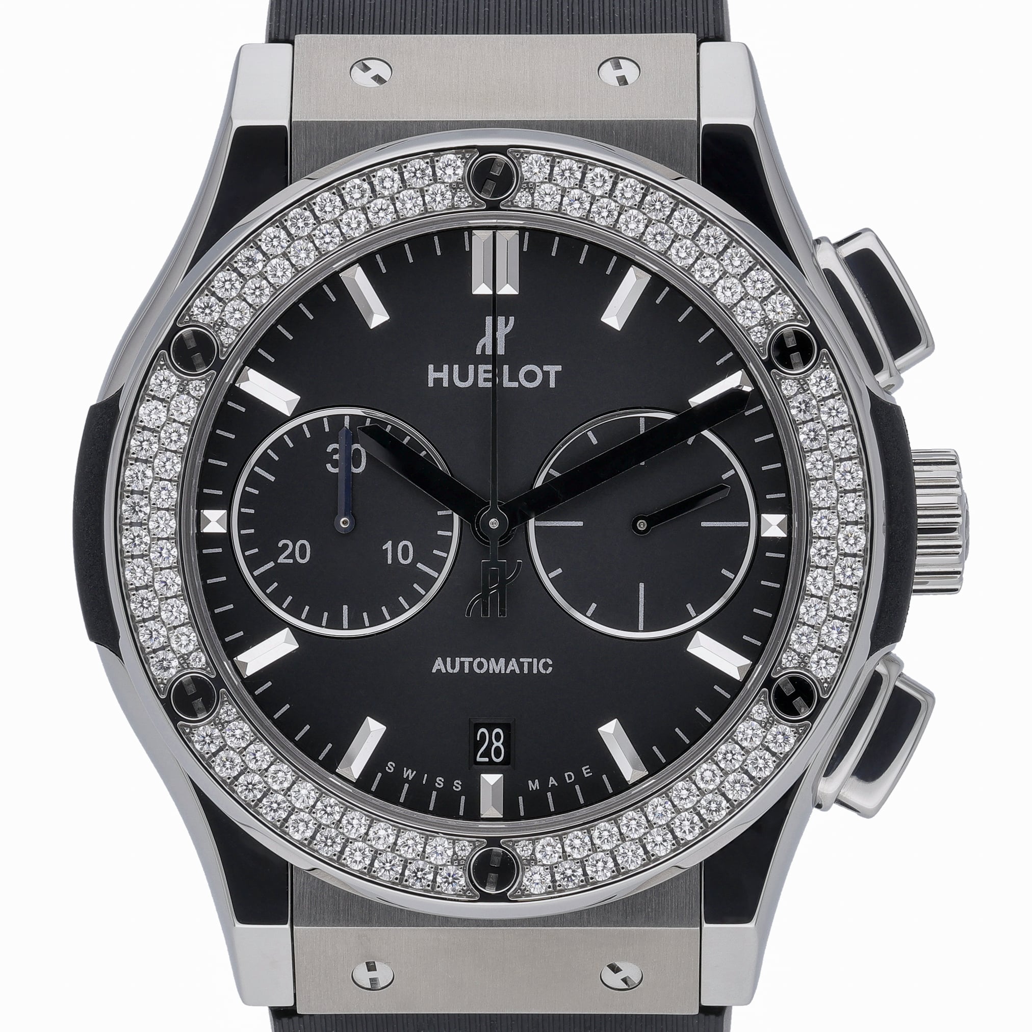 Hublot Classic Fusion Chronograph 521.NX.1171.LR.1104 Black Dial at Sonning Vintage Watches