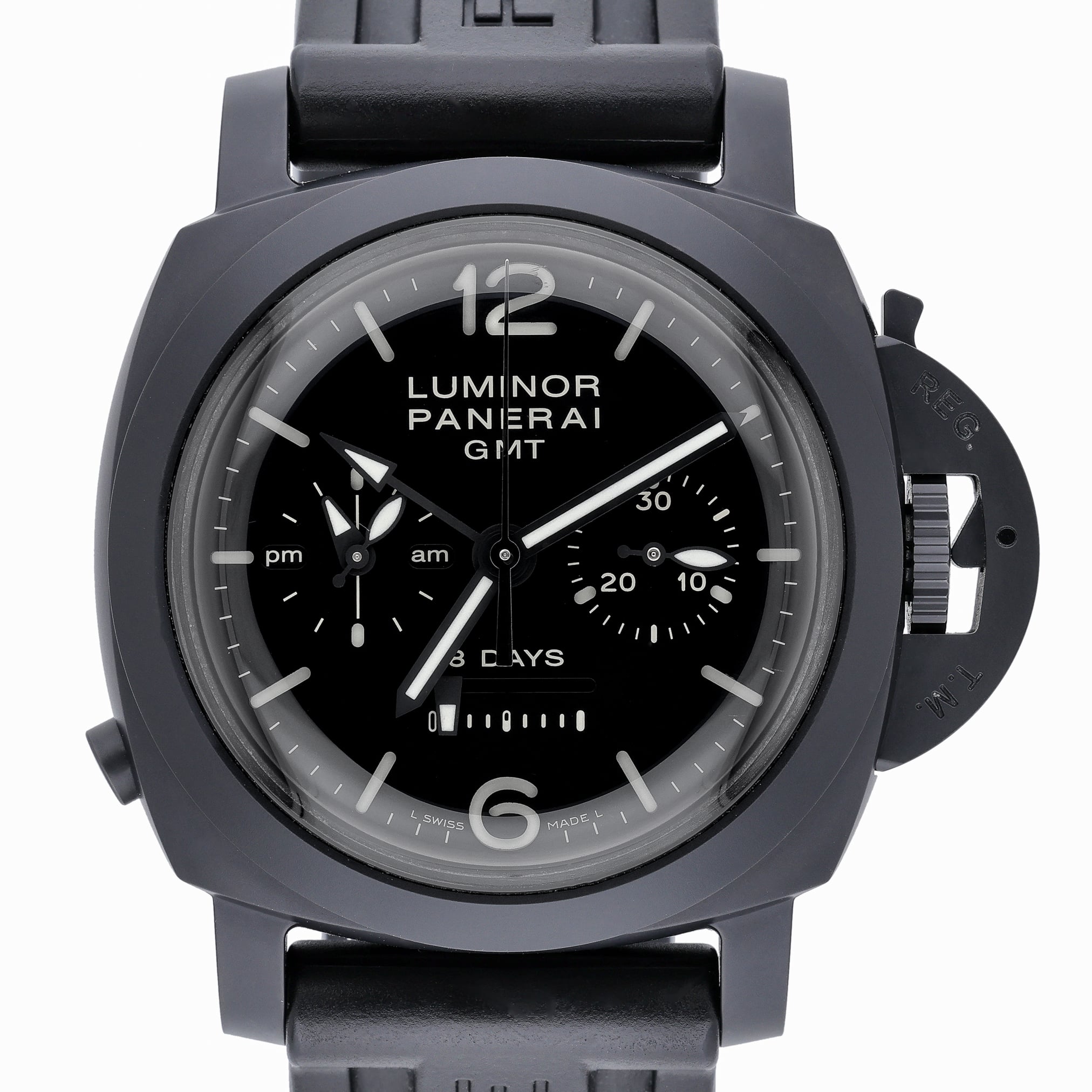 Panerai Luminor 1950 8 Days Chrono PAM00317 Black Dial at Sonning Vintage Watches