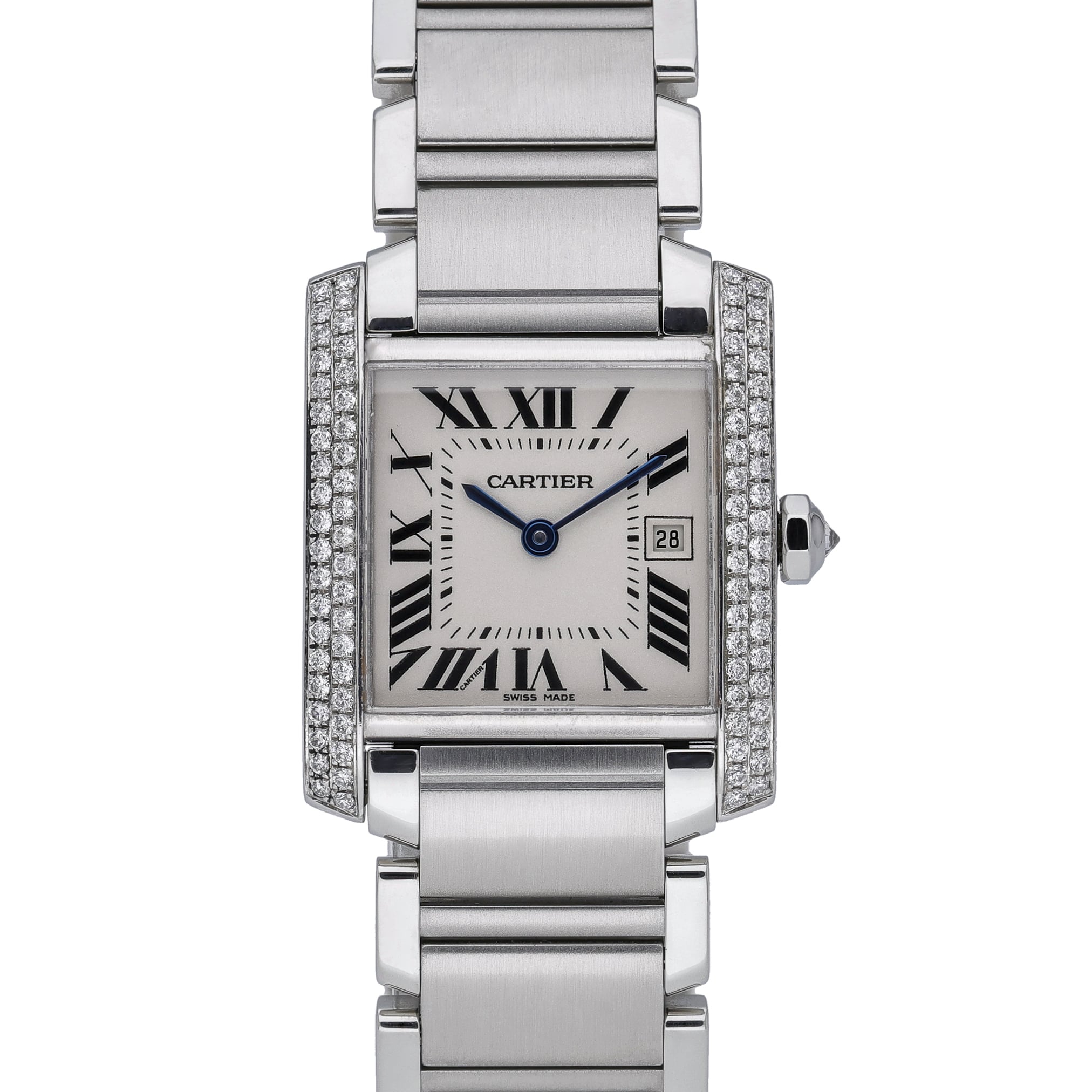 Cartier Tank Francaise 2465 White Dial at Sonning Vintage Watches