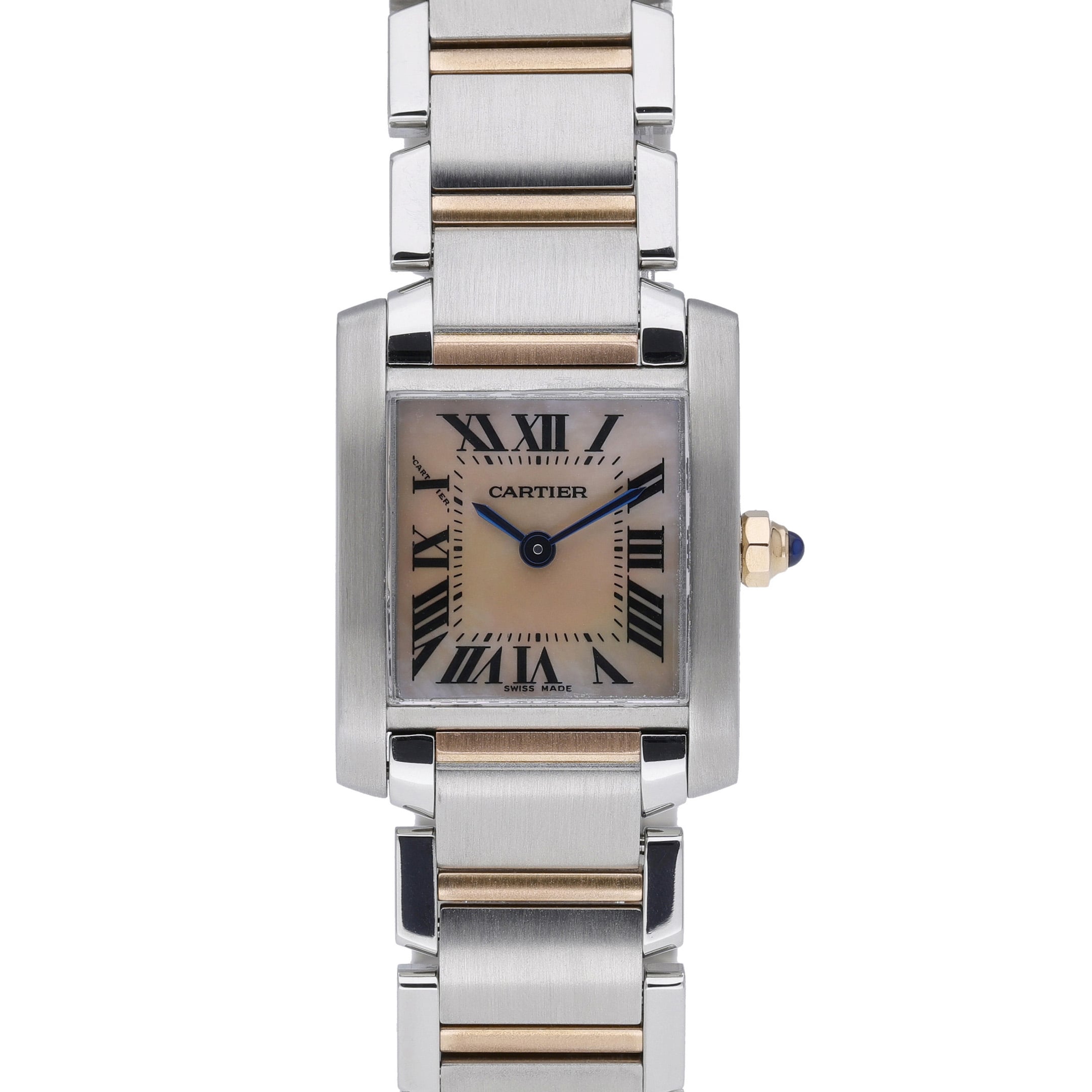 Cartier Tank Francaise 2384 Pink MOP Dial at Sonning Vintage Watches