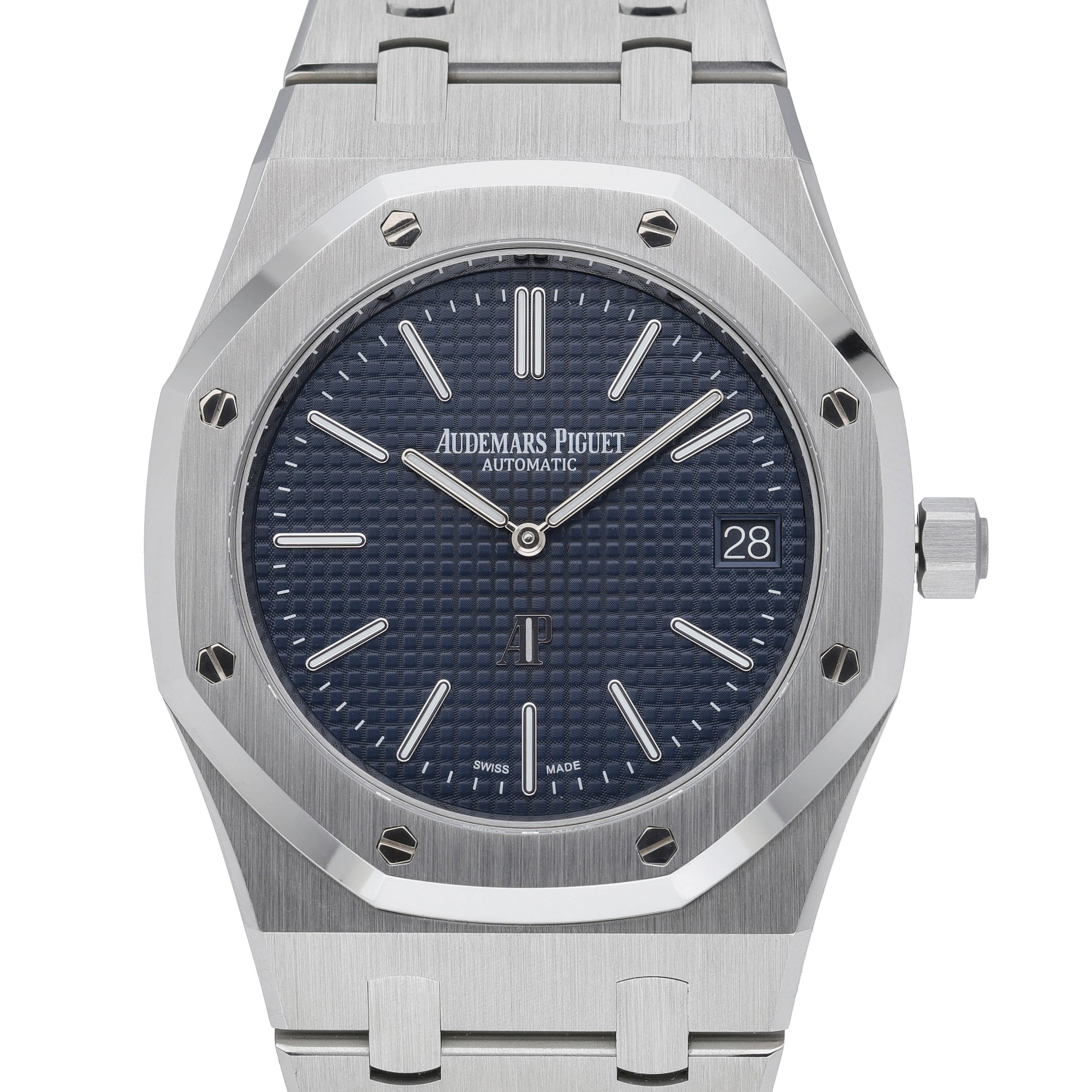 Audemars Piguet Royal Oak Jumbo 15202ST.OO.1240ST.01 Blue Dial at Sonning Vintage Watches