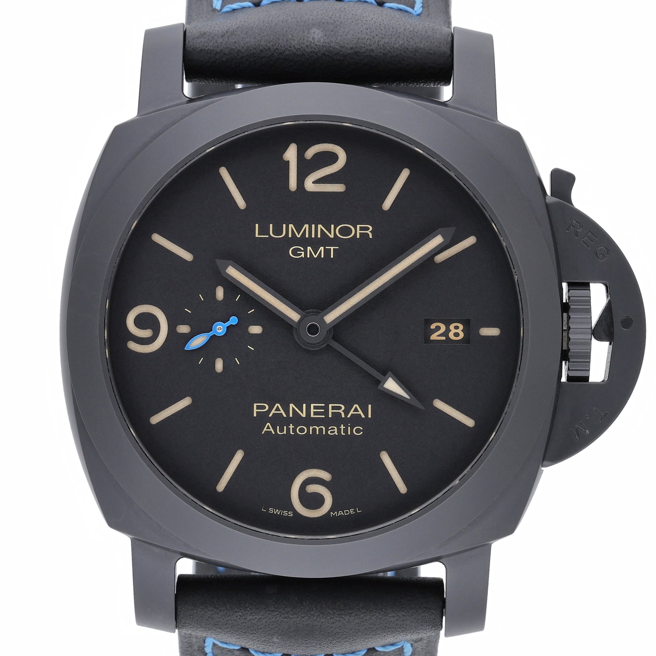 Panerai Luminor 1950 3 Days Gmt  PAM01441 Black Dial at Sonning Vintage Watches