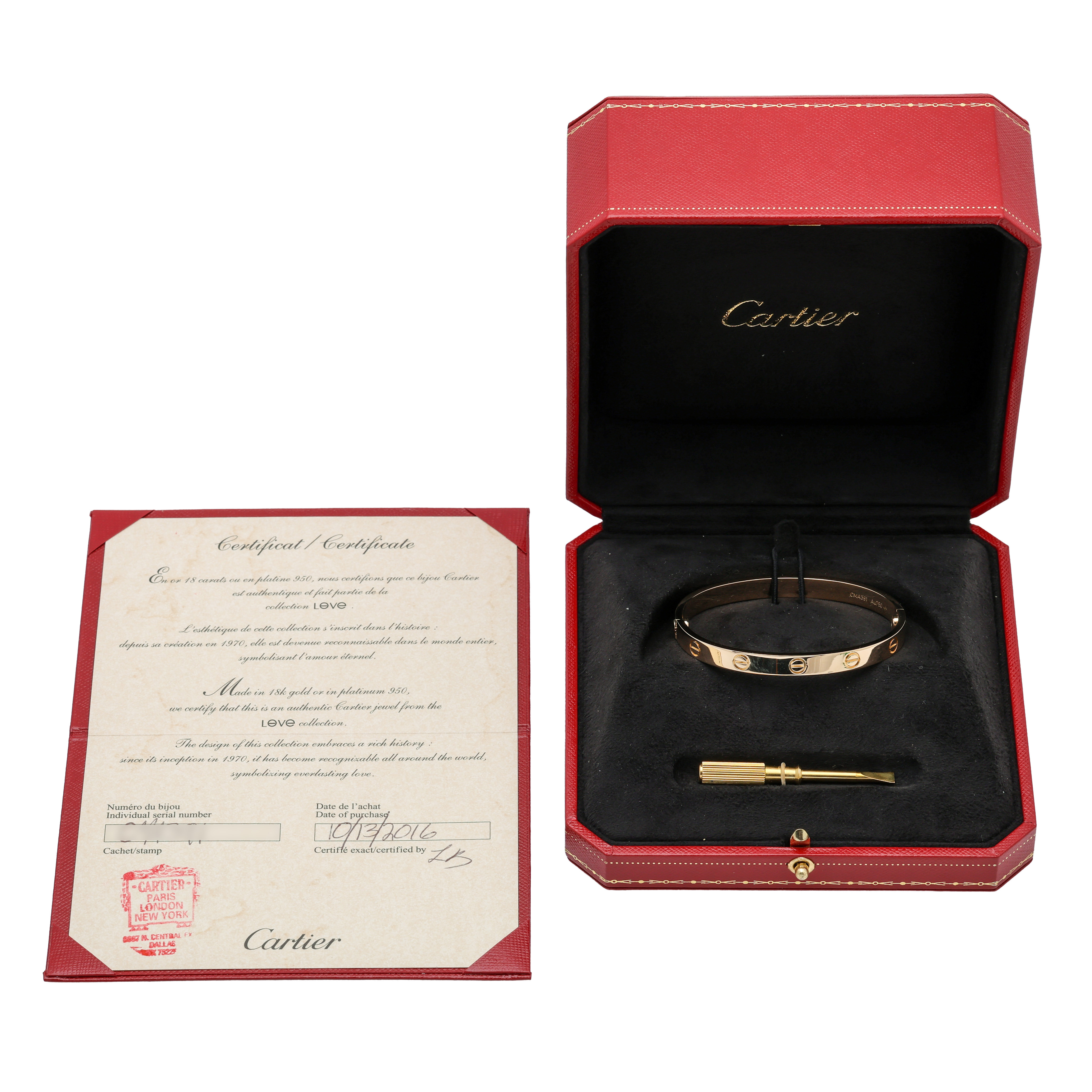 CARTIER LOVE BRACELET CLASSIC MODEL - Main Image