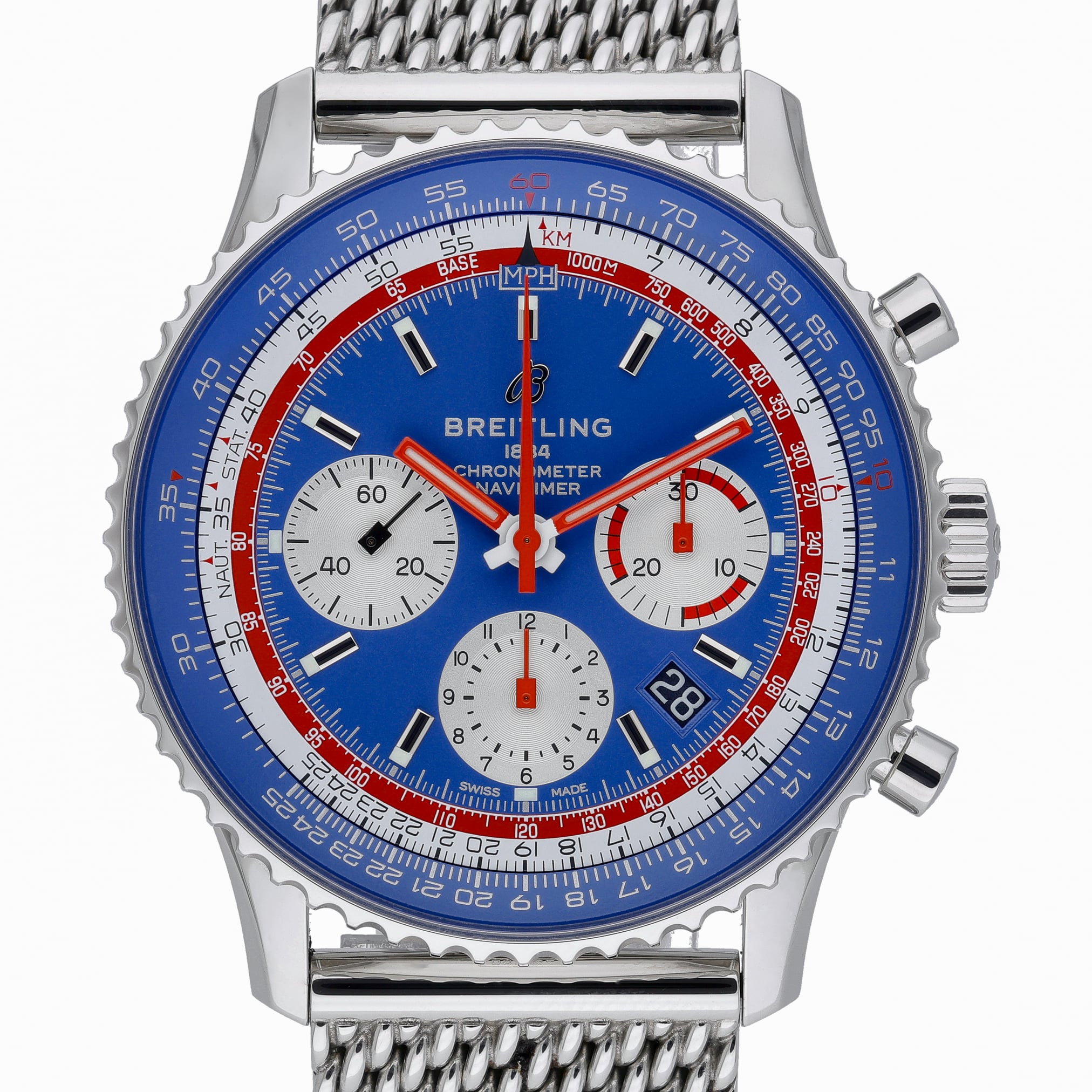 Breitling Navitimer 1 B01 Chronograph 43 Pan Am AB01212B1C1A1 Blue Dial at Sonning Vintage Watches