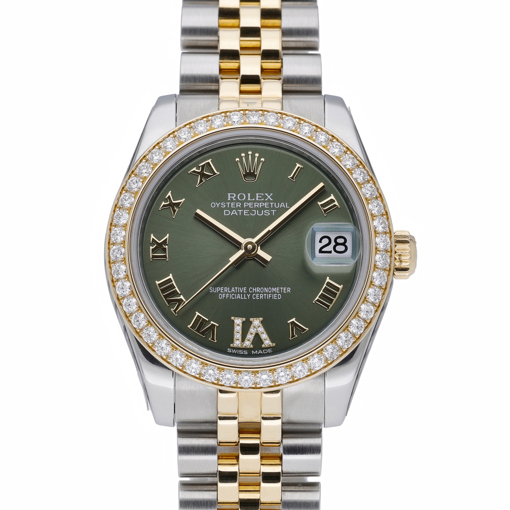 Rolex Datejust 178383 Green Dial at Sonning Vintage Watches