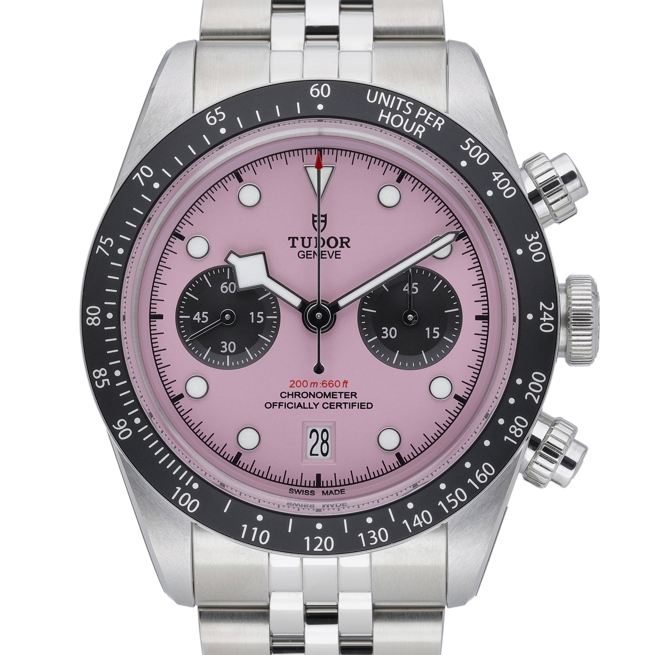 Tudor Black Bay Chrono 79360N Pink Dial at Sonning Vintage Watches