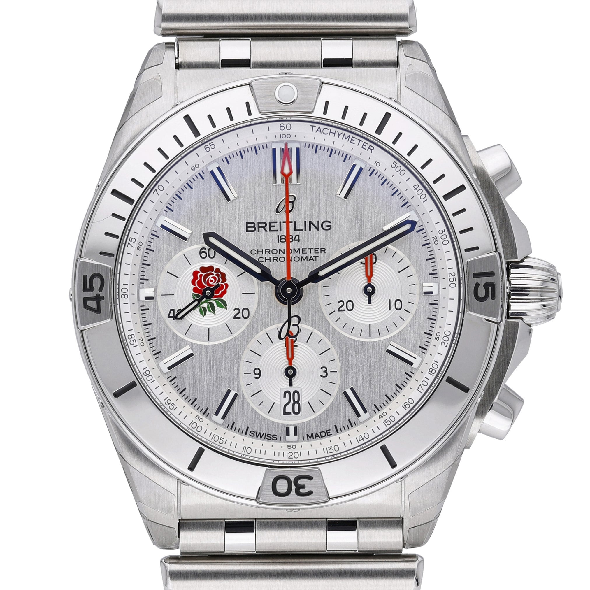 Breitling Chronomat B01 42 AB0134 Silver Dial at Sonning Vintage Watches