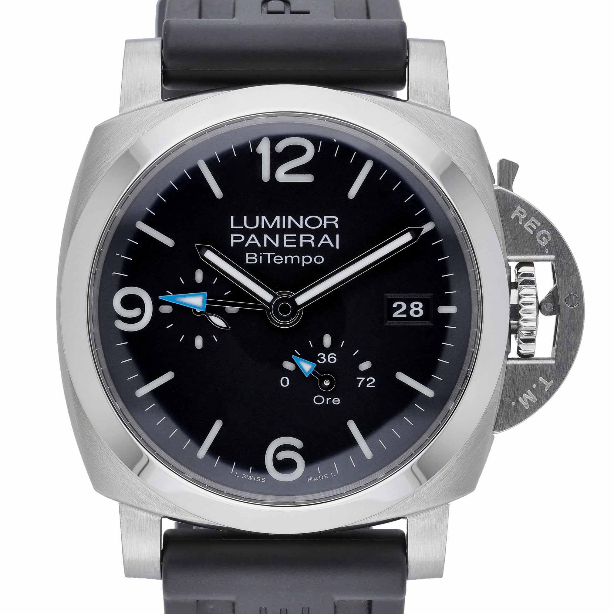 Panerai Luminor Bitempo Power Reserve PAM01360 Black Dial at Sonning Vintage Watches