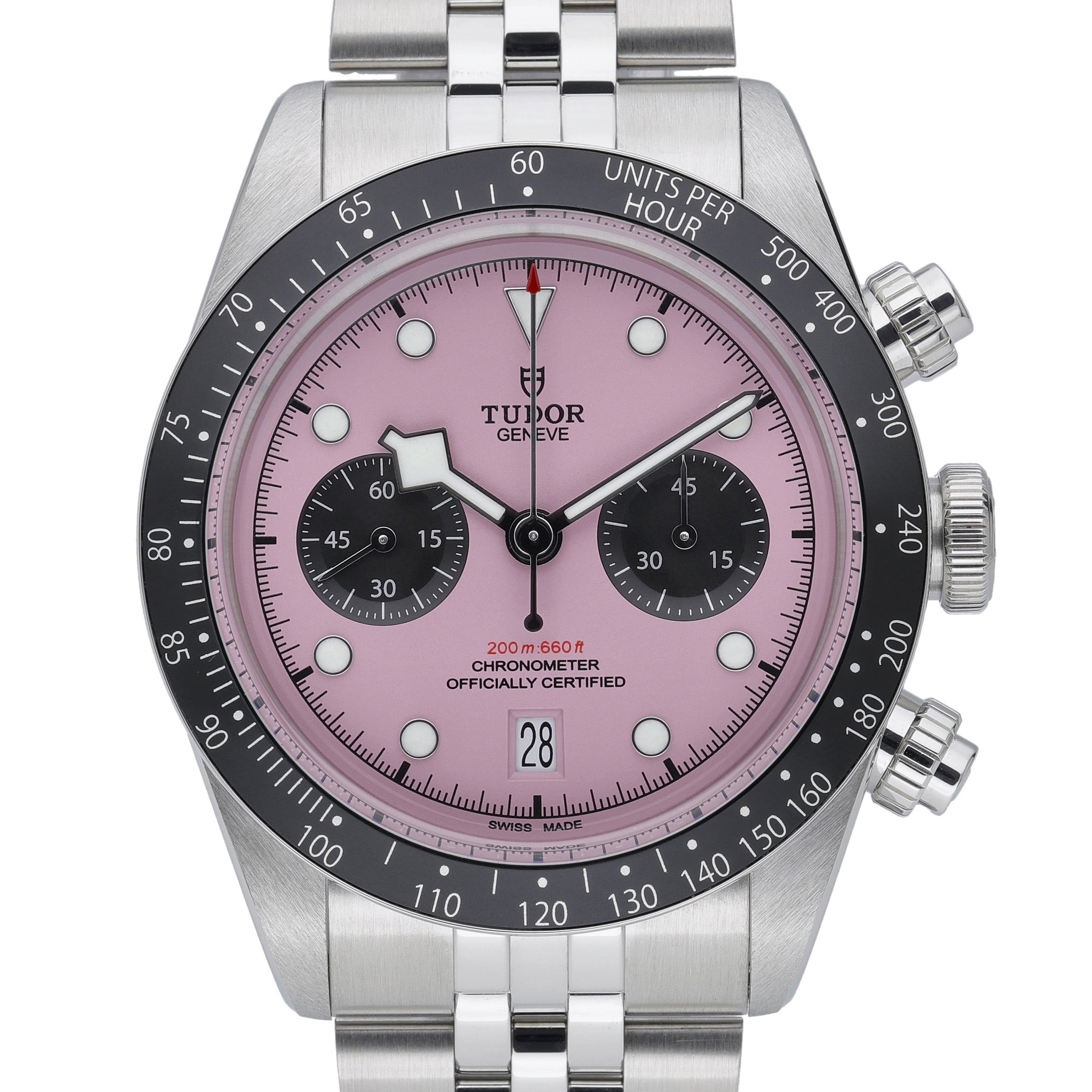 Tudor Black Bay Chrono 79360N Pink Dial at Sonning Vintage Watches
